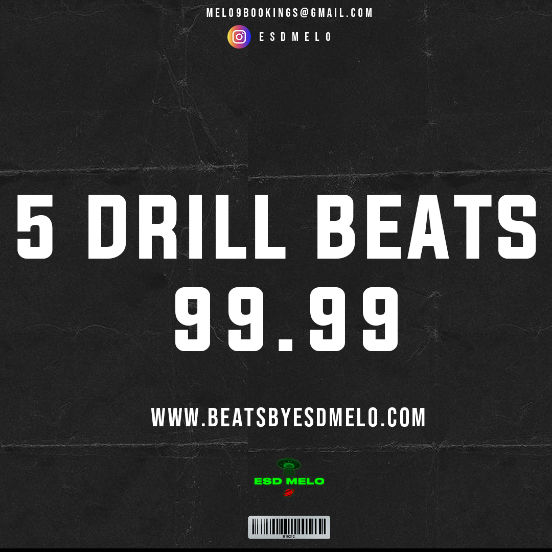 5 DRILL BEATS FOR 99.99 (PREMIUM LICENCE) by ESD Melo Album